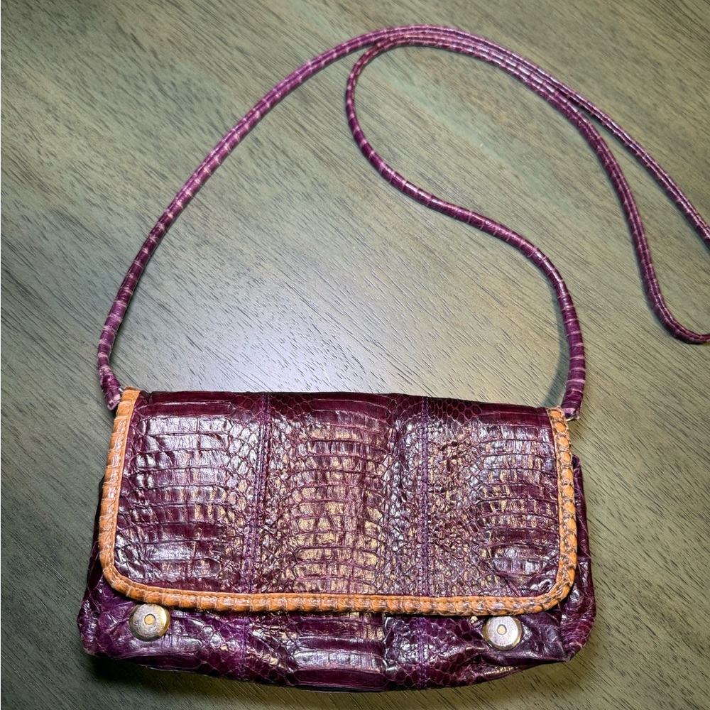 Exotic Vintage Purple Snake Skin Women's Bag